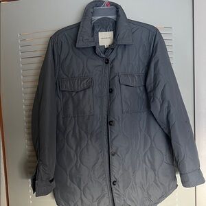 Thread and Supply Women’s  Quilted Shirt Jacket - Dark Gray